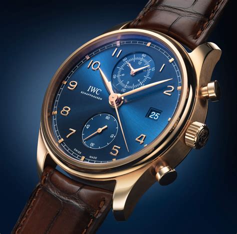 iwc portugieser chronograph classic bucherer blue editions|iwc portugieser chronograph for sale.